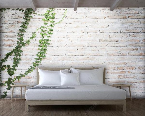 3d papier peint salon Parthenocissus brique Texture fond mur salon chambre revêtement mural HD fond d'écran