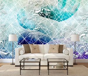 3D-behang Muurschildering Mooie Moderne Muurdocument 3D Foto Muurschilderingen voor Woonkamer Slaapkamer TV Achtergrond Wallpapers Home Decor Hoge kwaliteit