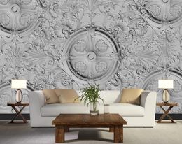 3D behang muurschildering stereoscopische marmeren reliëf foto muur papieren voor woonkamer slaapkamer TV achtergrond kamer decor schilderij wallpapers