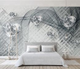 3D behang muurschildering stijlvolle moderne stijl wallpapers voor woonkamer kinderen slaapkamer tv achtergrond behang muurschilderingen home decor papel pintado de pared