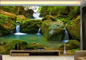 3d Papier Peint Mural Peinture Murale pierre cascade paysage Photo Papier Peint Haute Qualité 3D Stéréoscopique Personnalité Mur Peinture Murale Papier Peint Pai