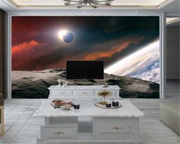 3D Wallpaper Sky 3D Wallpaper Custom Foto Muurschildering Andere planeten in Ruimte Indoor TV Achtergrond Wanddecoratie Muurschildering Behang