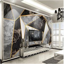Fonds d'écran 3D Abstrait géométrique Golden Moderne Moderne Moderne Jazz Blanc Blanc Lumineux Fenêtre Mural Fond d'écran
