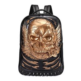 3D vrouwen mannen rugzak reizen punk rock grimas patroon uil skull fox leeuw patronen rugzak grappige school schoudertas