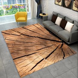 Tapis de zone rétro à grains en bois 3D Grand tapis tapis pour la maison salon pour enfants de chambre à coucher décor de paillasson, cuisine