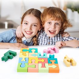 Juguetes de rompecabezas de madera 3D para niños INTELIGENCIA NIÑOS TEMPRANOS TEMPRESOS ENERCIONES Regalos para niños para niños pequeños