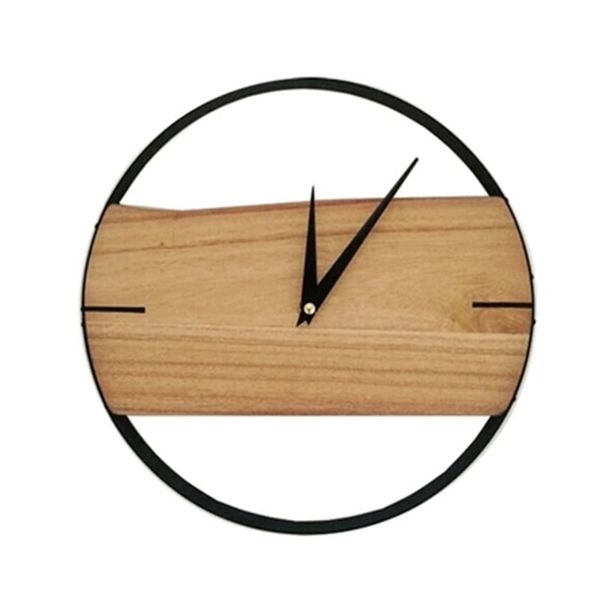 3D Horloge murale en bois Design moderne Vintage Rustique Shabby Horloge élégant calme Art Suisse Montre Horloge Murale Décoration de la maison EE50 T200616