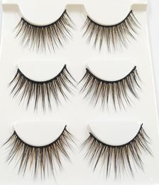 3D15 overdreven kleur valse wimpers bruin zwart kruis rommelige dikke 3D nep wimpers latin show make -upgereedschappen oog lashes9656980