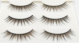 3D15 overdreven kleur valse wimpers bruin zwart kruis rommelige dikke 3D nep wimpers latin show make -upgereedschappen oog lashes5948588