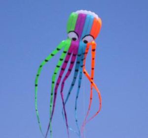 3D26ft 8m línea única truco colores Parafoil Octopus POWER Sport Kite juguete al aire libre 7547941