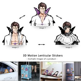 Autocollants de voiture 3DMotion Anime BLEACH Aizen Sousuke, autocollants imperméables pour ordinateur portable, réfrigérateur, valise, mur, etc., jouet, cadeau créatif