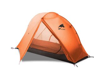 3F UL Gear Camping Tent 1 Persoon 3-4 Seizoen 15d Outdoor Ultralight wandelen Backpacking Hunting Waterproof Tents Floating Cloud 1 H220419