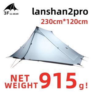 3f ul Gear Lanshan 2 Pro Tent 2 Personne Outdoor Camping Camping 3 Saison Professionnel 20D Nylon des deux côtés Silicon 220104