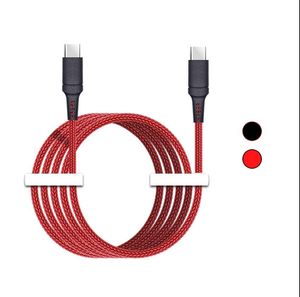 Cables de carga rápida PD trenzados de 3 pies 30W USB C cable de datos para teléfono móvil Tipo-C macho a macho usbc 20W 3A con pantalla de caja al por menor