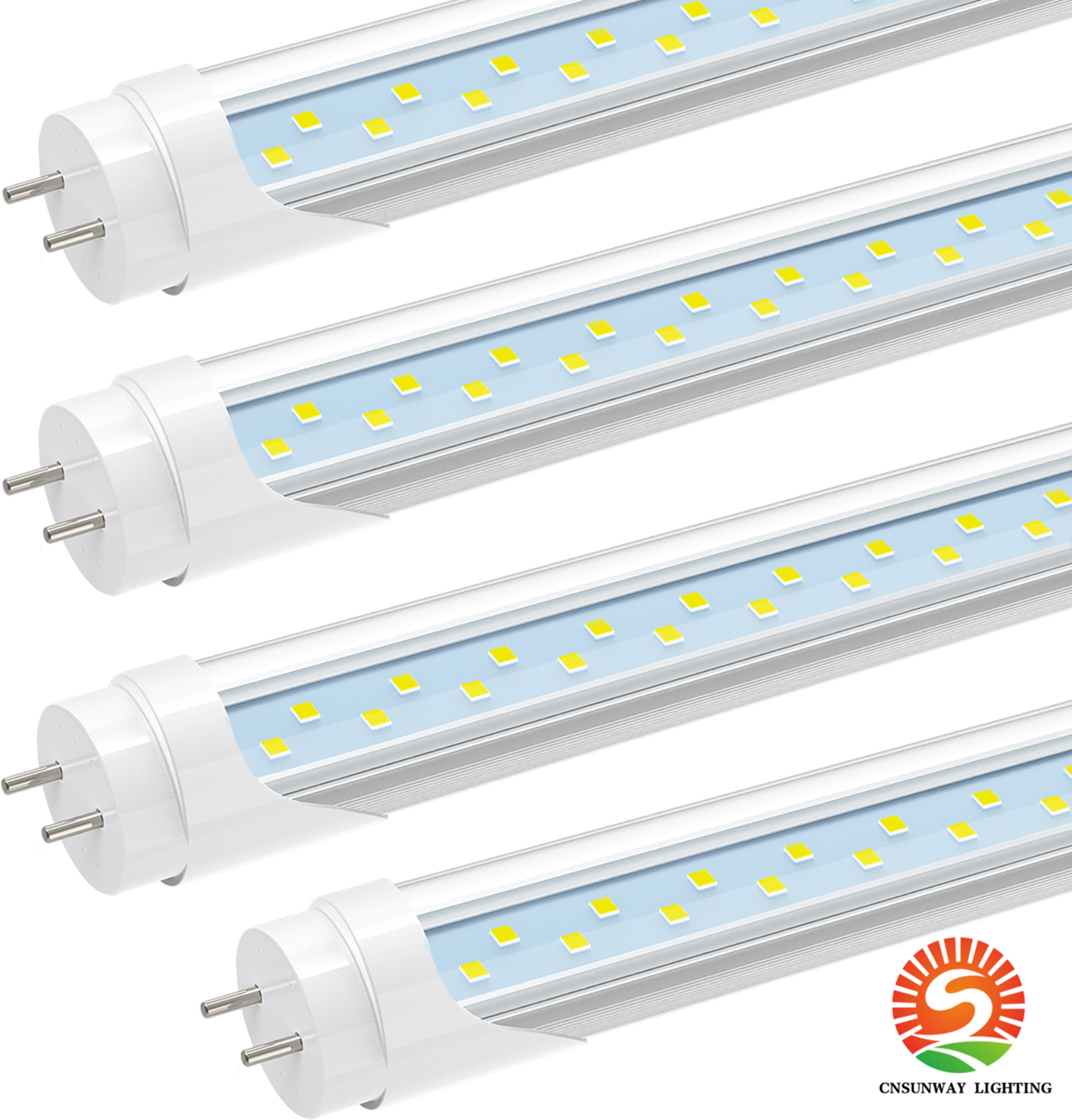 3FT LED Tube Light Bulbs, G13 bi-PinT8 Flourescent 18W 6000K cool white, 36 Inch T10 T12 Replacements, Remove Ballast, Dual-end Powered, Clear, 3 Foot shop lights