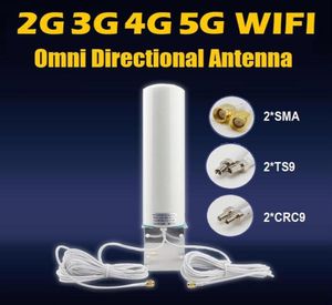 3G 4G 5G WIFI 12dBi LTE Mimo antena omnidireccional SMA CRC9 TS9 conector 700 2600Mhz para HUAWEI Router e3372 B315 B890 B3102208880791