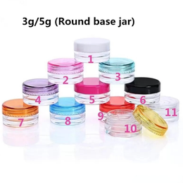 3g 5g Récipients En Plastique Bocal Boîte Bouteille Transparente Vide Cosmétique Crème Pots 3 ml 5 ml Conteneur En Gros