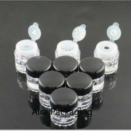 3G 60 stks / partij Hoogwaardige Lege als losse Poederfles Cosmetische Oogschaduw Poeder Verpakking Fles Plastic Cosmetische Blusher Package