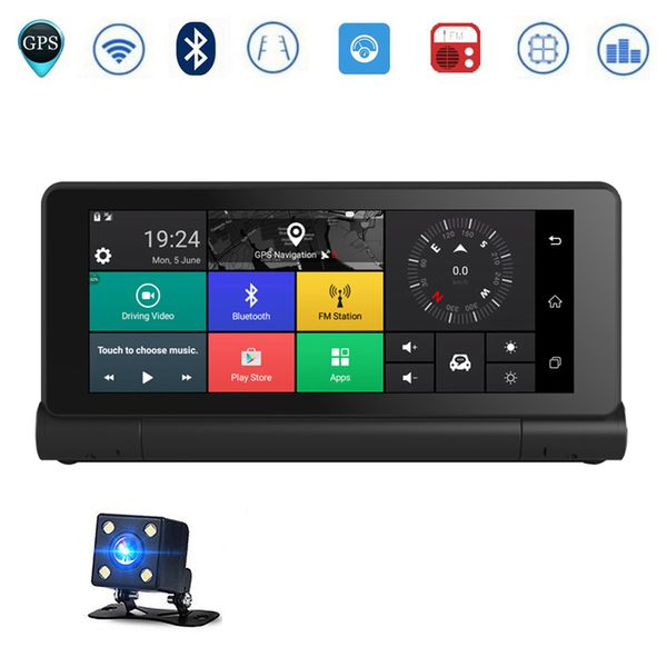 3G 7 pulgadas navegación GPS para coche Bluetooth Android 5,0 navegadores con DVR HD 1080 vehículo GPS SAT Navi mapas 3D gratis