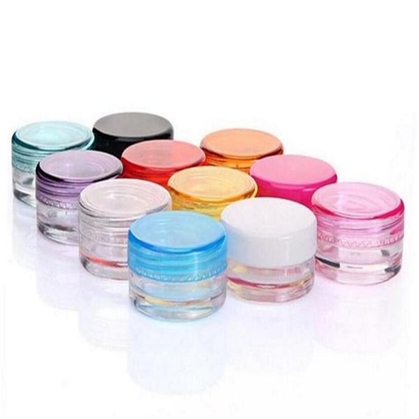 3g 5g Bouteilles de contenants cosmétiques vides Pots en plastique Petits pots avec couvercle à vis Bouteille pour maquillage