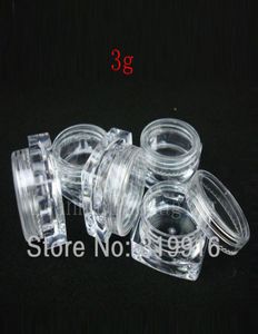 3G x 50 lege mini vierkante crème plastic containers kleine monsterflessen weergeven cosmetische potten voor monsterverpakking3883461