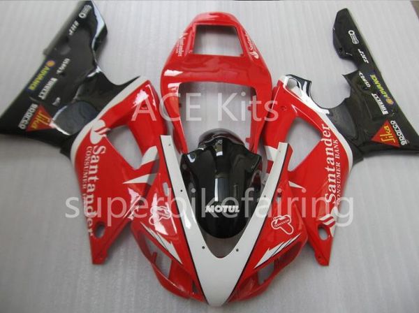 3Gifts New Hot ventes Kits de carénages de vélo pour YAMAHA YZF-R1 1998 1999 r1 98 99 YZF1000 Cool noir rouge blanc SX2