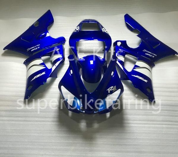 3Gifts New Hot ventes Kits de carénages de vélo pour YAMAHA YZF-R1 1998 1999 R1 98 99 YZF1000 Cool Blue White SX29