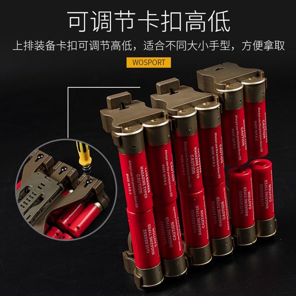 3gun Tactical 12GA modèle Shotgun holder (grand) multi-angle réglable 12 trous position clip chasse acc