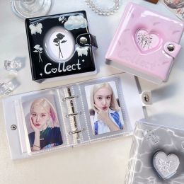 3in kpop Photocard Holder mini Binder photo Album Idol Carte Collectez le livre Kawaii Room Decor Holder Chasing Star Girl Supplies