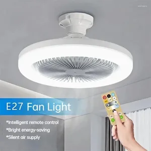 Ventilateur de plafond 3 en 1 avec lampe d'éclairage, Base de convertisseur E27, télécommande pour chambre à coucher, salon, maison silencieuse, LED Ac85-265v