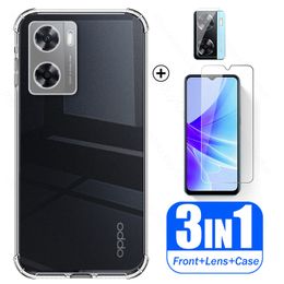 3IN1 COUVERTURE DU CAPIL CARINE OPPOA57S 4G CAME CAMERIE CAMERIE PRÉCISSIQUE PRÉTERNITÉ VERRE TOUPÉE POUR OPPO A57S A57 A 57S 57 S 4G 2022 6.56 "