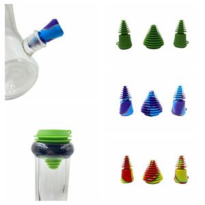 3In1 Coloré Waterpipe Bong Fumer Silicone Plug Kit Oil Rigs Paille Nettoyage Joint Titulaire Cigarette Narguilé Filtre Bouteille En Verre Couvercle Cap Portable Fermoir Anneau DHL