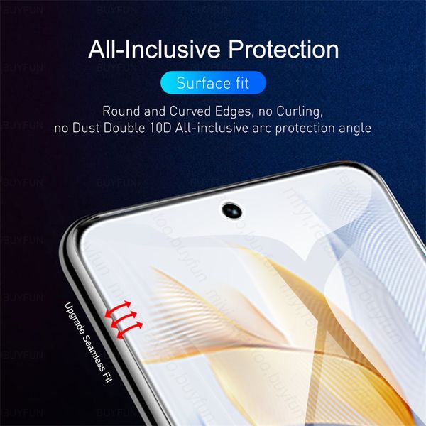 3IN1 Back Back Soft Hydrogel Film Screen Protector for Honor90 Honor 90 5G Glass de caméra sur Xonor Honar Honer 90 5G 2023 6.7 