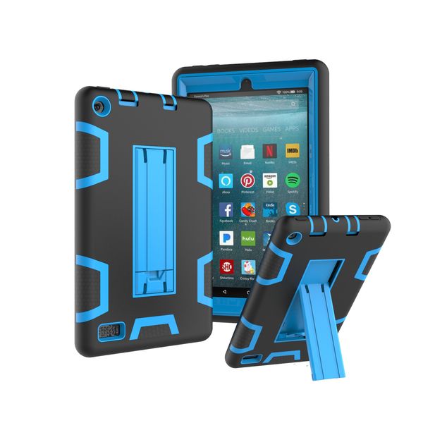 Étui de protection complet en silicone hybride 3 en 1 pour Amazon Kindle Fire 7 2017 7 pouces 2015 Kindle Fire HD 8