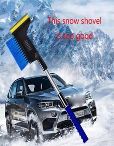 3IN1 Multifisection à longue poignée Scraper de glace de voiture Brosse de pelle à neige Brosse d'hiver Venture de voiture Winding Snow Removal Car Care7371676