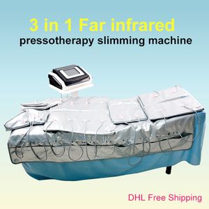 3in1 Pressotherapie + Ver infrarood + EMS Lymfe Drainage Luchtdruk Gewichtsverlies Body Shaper Afslank Machine voor Spa