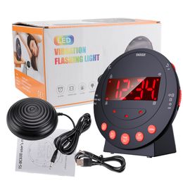 3in1 Alarme vibrante clignotant LED LED ALARME ALARME SNOOZE LIT SHAKER SEAL UNE RONNEMENT POUR LE TRAVAILLEUR USB USB SEFFER SEFFER