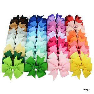 3Inch Bébé Filles Burp Coupes de cheveux Grosgrain Ruban Bows Accessoires de cheveux Enfants Solides Enfants Boutique Bow Barrette Clips 40 Couleurs DBC BH3123