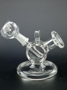 3Inch Mini Hand Glass Water Pipes Inline Perc Dab Rigs Bong avec Bowl Hookah Facile à transporter