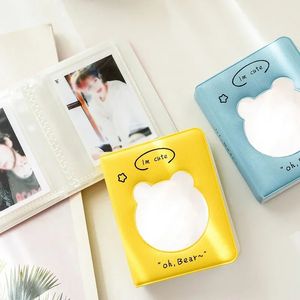 Álbum de fotos de 3 pulgadas con corazón hueco, soporte para sesión fotográfica, álbum de dibujos animados, carpeta de tarjetas Kpop, Mini álbum de fotos, Mini tarjetas Idol, libro para coleccionar