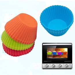 3 pouces en silicone Cupcake liners moule moulues muffins rond