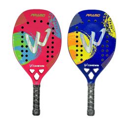 3K Camewinfull Carbon Fiber Beach Tennis Racket Ruw oppervlaktekop Zend Overglue cadeau aanwezig 240509