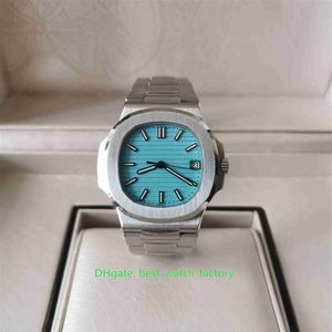 3K Factory Perfect Watches 40 5mm Nautilus 5711 1A 010 Sky Blue Dial 904L Steel Cal 324SC Movement Transparant Mechanical Automati288H