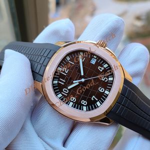 3KF Beste versie 5167R-001 Bruine wijzerplaat Real Cal.324C Automatisch mechanisch 5167A Herenhorloge 3K saffier roségoud stalen designer sporthorloges