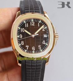 3KF sterkste versie 5167R001 BROWN DIAL ECHTE CAL324C Automatisch mechanisch 5167A Mens Watch Sapphire Steel Case Sport Watches E4563034