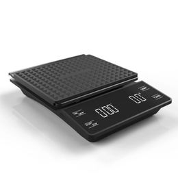 Échelle de café de 3 kg / 0,1 g avec temporisation Smart Drip Café à balade de café de précision Scale de cuisine portable de cuisine numérique portable - Pour la cafetière de précision Scale