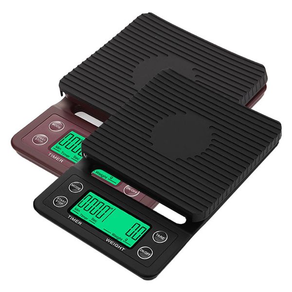 3 kg 5 kg / 0.1g báscula con temporizador báscula electrónica de café de mano báscula de cocina para el hogar