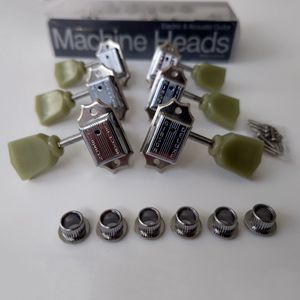 3L 3R Deluxe Vintage Guitar Machine Heads Tuners Centeras de sintonización Cromo para piezas de repuesto de guitarras eléctricas