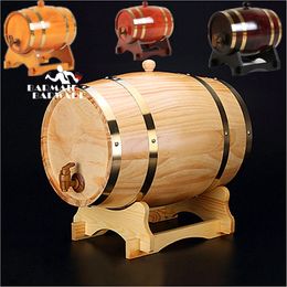 3L BEAR BREWing Keg vintage Wood Chêle en bois Baril pour le whisky rhum PORT DÉCORATIVE baril Keg El Restaurant Affichage 240517