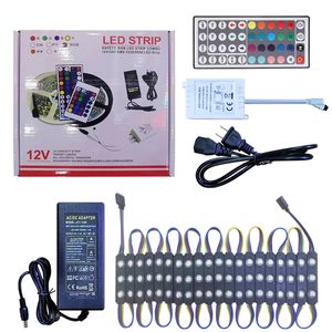 Module d'éclairage LED 3LED RVB Modules d'éclairage externe Injection 12V Décoration de voiture Atmosphère Panneau publicitaire Éclairage Lampe de panneau d'affichage étanche Crestech168 Maintenant